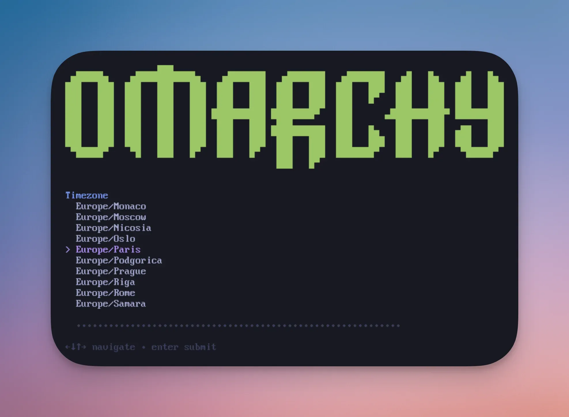 Installation Omarchy